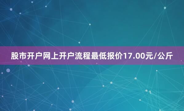 股市开户网上开户流程最低报价17.00元/公斤